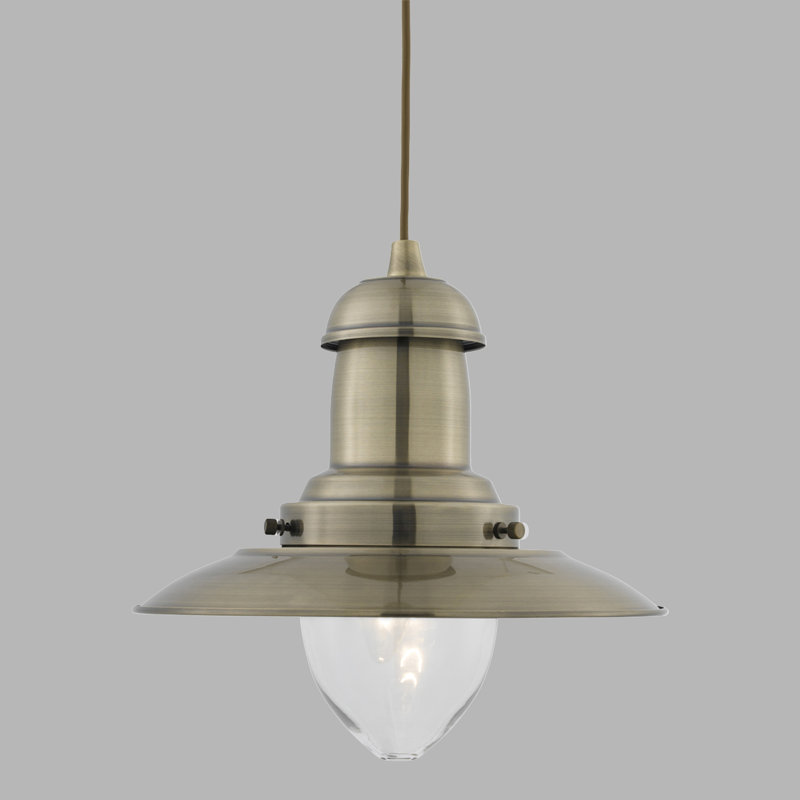Coral 1 - Light Single Pendant, Antique Brass