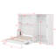 Grand lit escamotable pour mur avec placard intégré