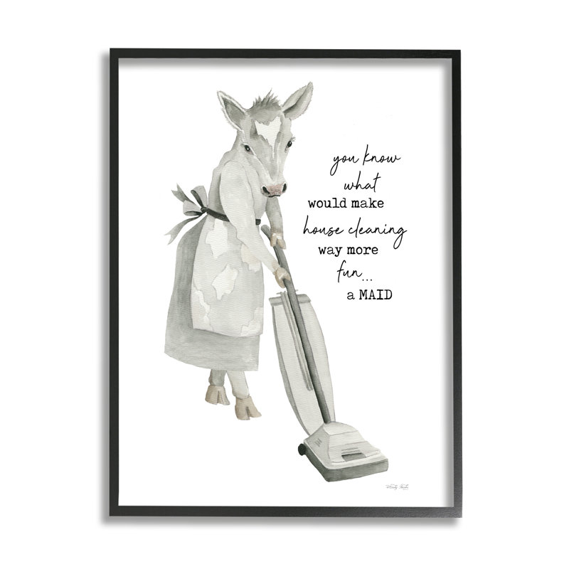 Traduction amusante de la vache par Cindy Jacobs, Giclée encadrée noir minuit, H 14 po x l 11 po x P 1,5 po