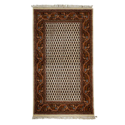 Tapis oriental brun foncé en laine noué à la main 2 pi 11 po x 5 pi 4 po Oriental