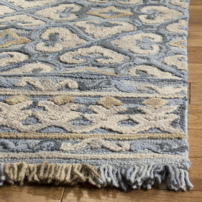 Tapis géométrique Ferrera tufté à la main, 80 % laine, 20 % coton, Rectangulaire 3 pi x 5 pi