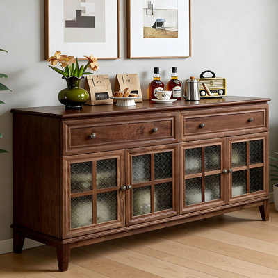 Buffet de rangement rétro entièrement en bois massif