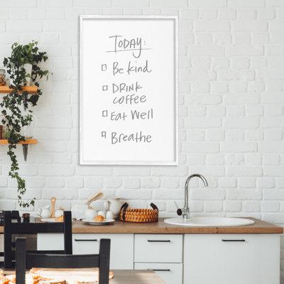 Simple Today's Checklist Framed Giclee, design by SD Graphics Studio