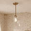 Luminaire suspendu en métal et verre 1 lumière Herman -318360535