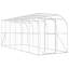 Against Wall Chicken Coop Silver Galvanised Steel Outdoor Modern Stable