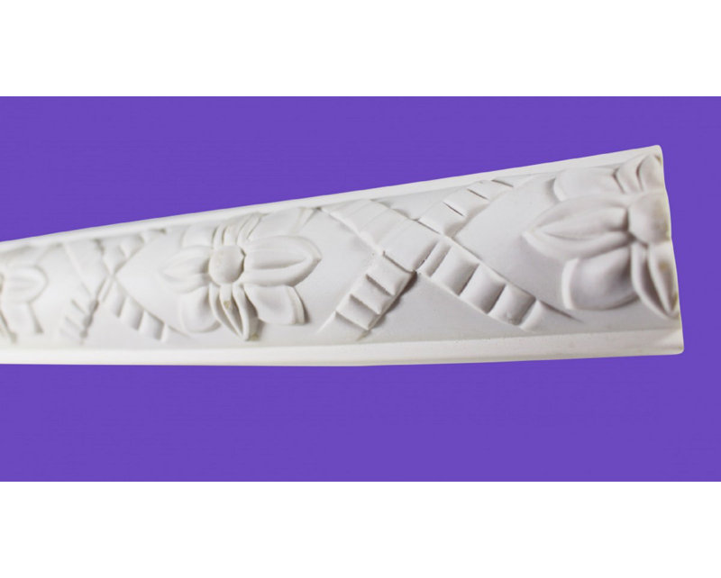 Trenton Ornate Primed White Urethane Crown Moulding 94"