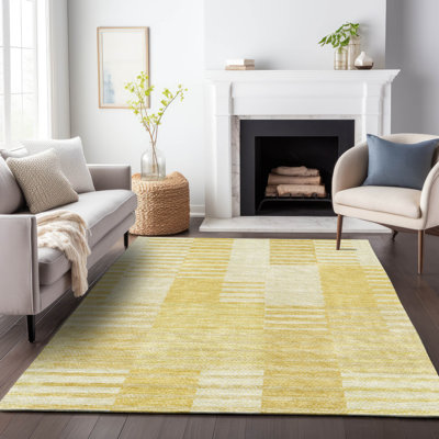 Tapis miel Prisco lavable à la machine de qualité supérieure