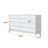 70.87"White Solid Wood Eight-Drawer Cabinet