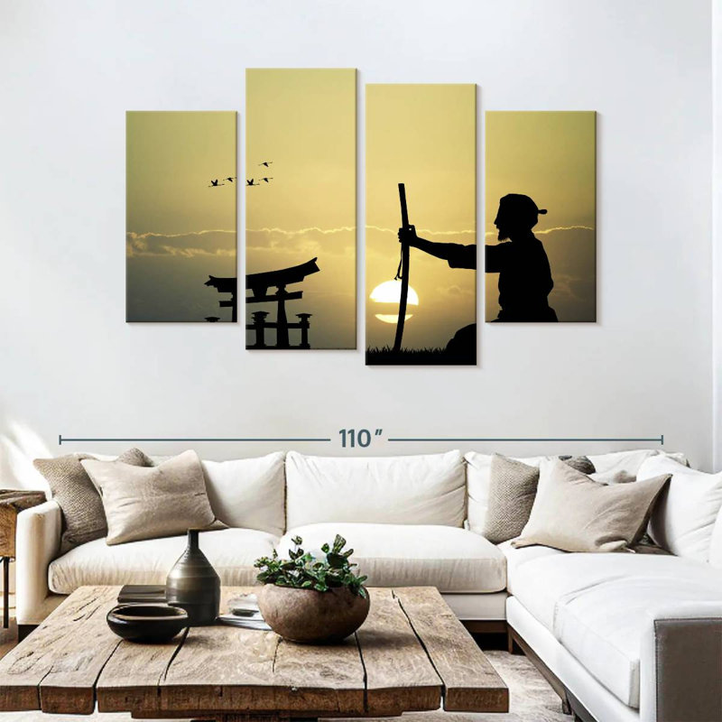 Leisha Samurai Meditation, 54'' H x 84'' W