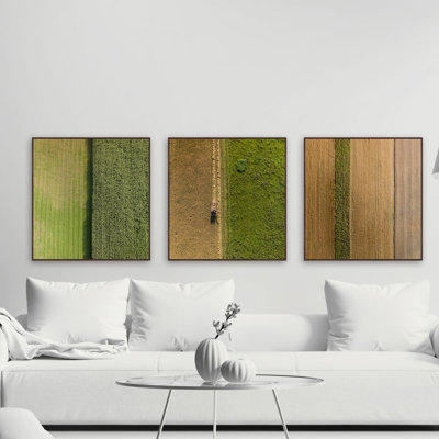 «Crop Rows Triptych» par Marmont Hill - ensemble de 3 reproductions de photos