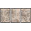 Monochromatic Tree Line Detailed Branches and Foliage Sketch - 3 Piece Floater Frame Print Set on Canvas-98697095-98697096