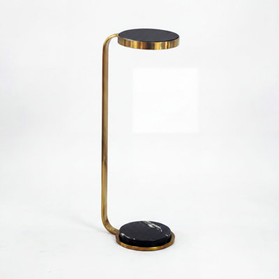 Glass Top Open Round Side Table