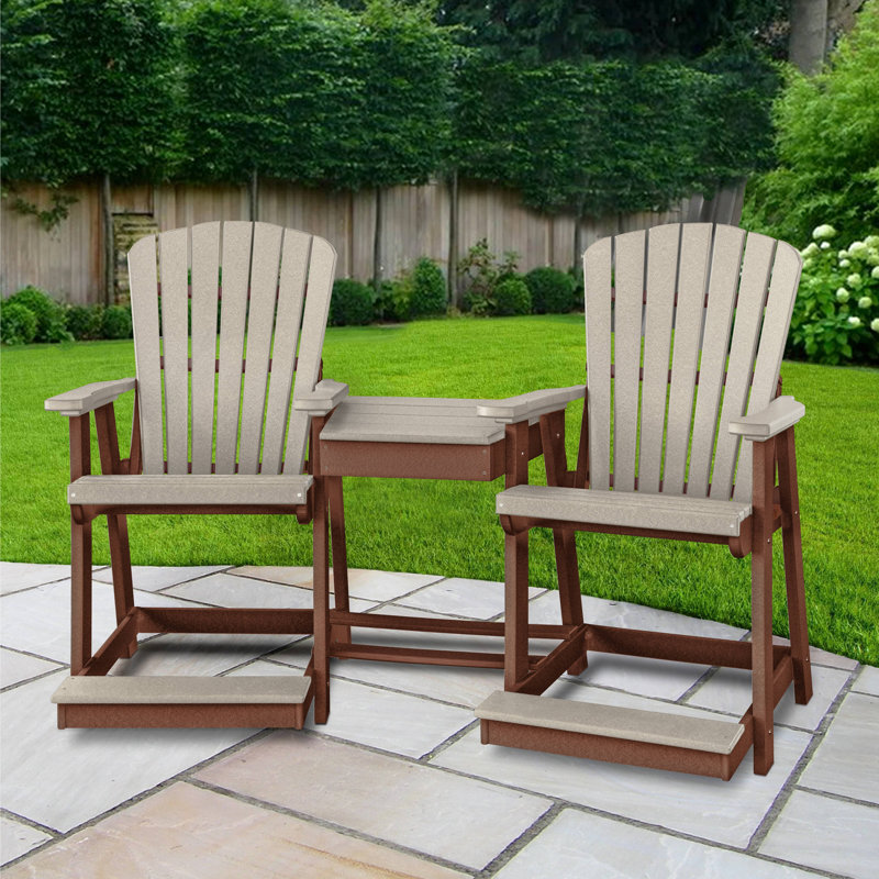 2 - Person Patio Conversation Set, Beige/Brown
