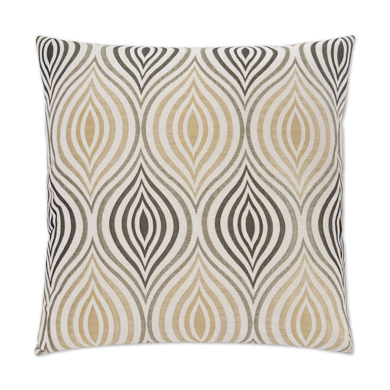 Koza Pillow Cover & Insert, Gold Abstract, Square 22"