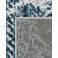 Tapis bleu marine / ivoire en polyester tissé à la machine Massie-242072559