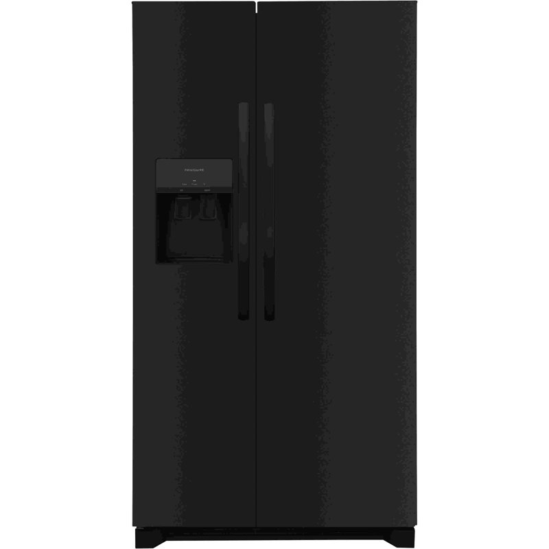 Frigidaire 26 Cu. Ft. 36" Side by Side Refrigerator with EvenTemp Cooling System, Black