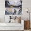 Vagues d'art en or noir et marbre blanc - peinture sur toile-67386288-67386304