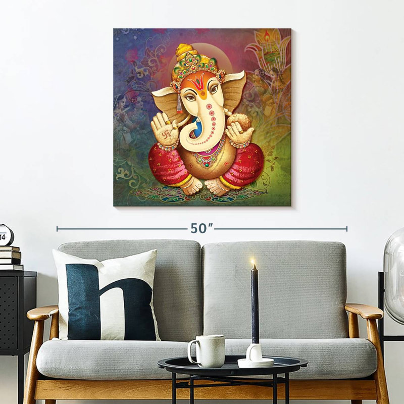 Bénédiction de Ganesh, H 30 po x l 30 po
