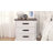 Farmhouse Nightstand with Charging Station, 3 Drawers Bedside Table, 22-inch Wide End Table for Bedroom, Living Room-1488082787-1488082784