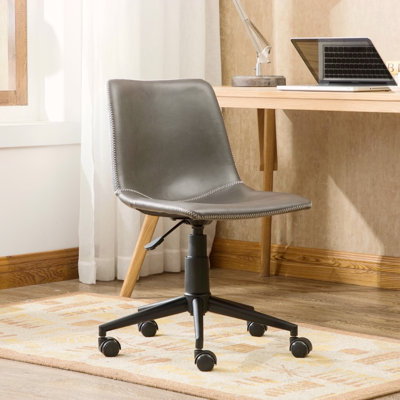Chaise de bureau pivotante en faux cuir 360