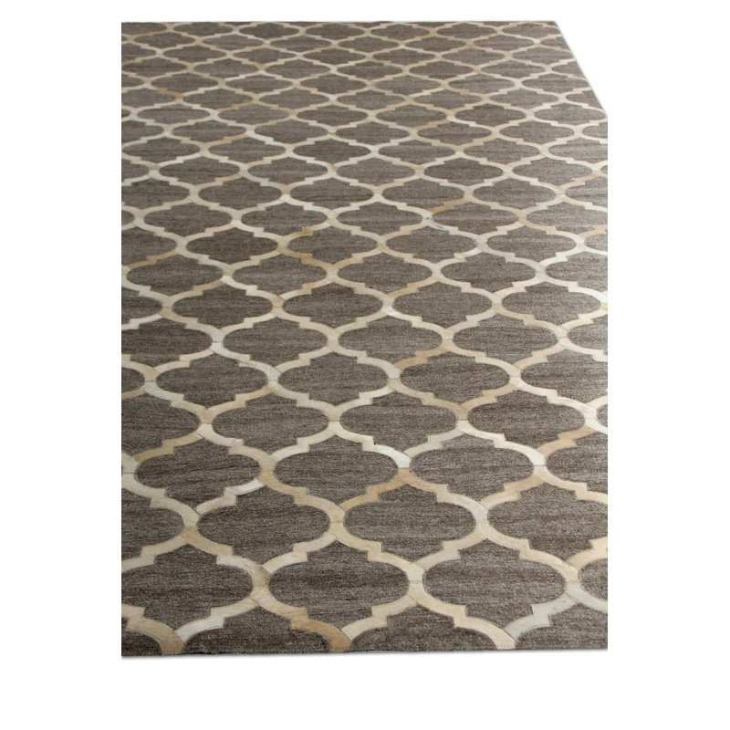 Berlin Cowhide Geometric Area Rug, Rectangle 12' x 15'