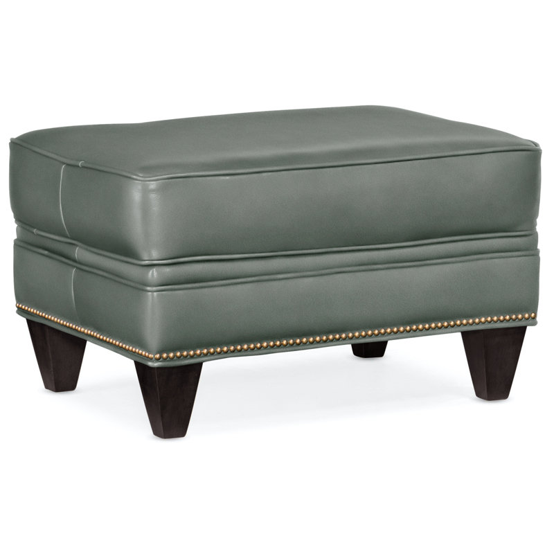Reddish Ottoman, French Natural, Plantation, Rio Mineral Genuine Leather