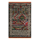 Moroccan Hand Knotted Geometric Area Rug