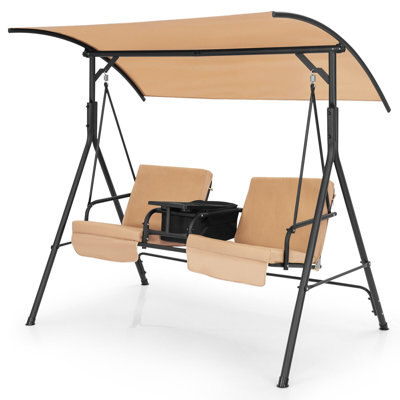2 Person Porch Swing with Canopy