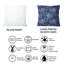 Coussin blanc à imprimé poulpes blancs sur fond bleu foncé-1615350397