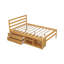 Lit plateforme en bois de taille avec tablettes de rangement amovibles, deux tiroirs de rangement intégrés pour plus de commodité,-997710327-997710326