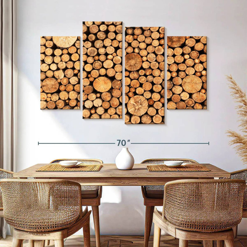 Avery Stacked Logs, 42" H x 68" W