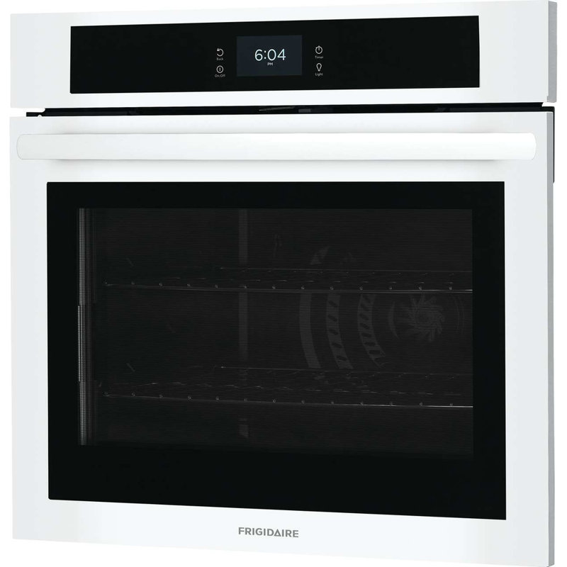 Frigidaire 30" 5.3 cu. ft Self-Cleaning Convection Electric Single Wall Oven, White, White