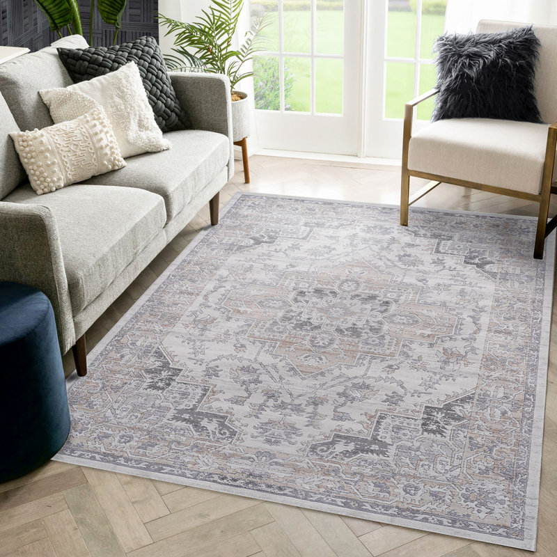 Indoor Oriental Area Rug For Living Room, Bedroom, Dining Room, Rectangle 5'3" x 7'6"