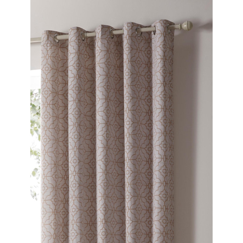 Meadors Room Darkening Curtain Panel Pair, 229 W x 229 D cm, Copper