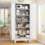 Grand garde-manger en acier Winston Porter de 74,8 po avec 5 tablettes ajustables pour la cuisine et le bureau à domicile-1574232916