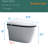 Luxury Toilet With Bidet Seat - Auto Open/Close, Foot Sensor, Warm Air Drying, Night , White Porcelain Smart Open/Close Seat, Flush, Porcelain, Heated
