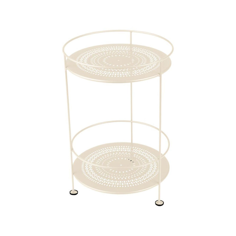 Guinguette Outdoor Round Side Table, Latte Beige