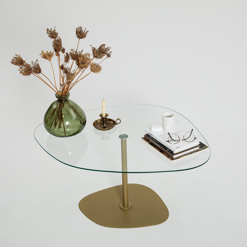 Glorias Coffee Table, Transparent, Gold