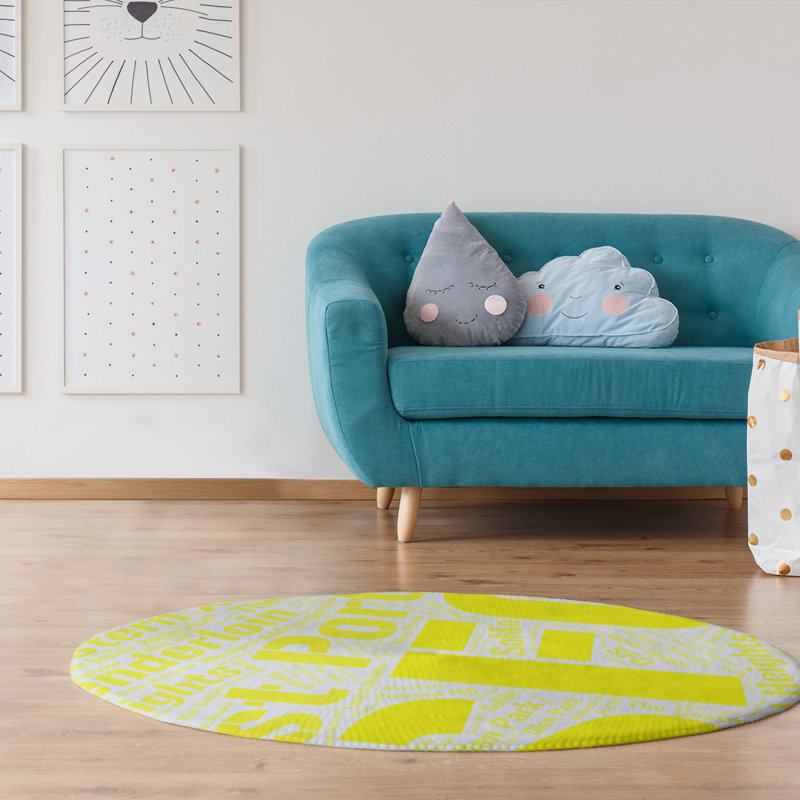 Chenille Indoor Rug, Round 5'