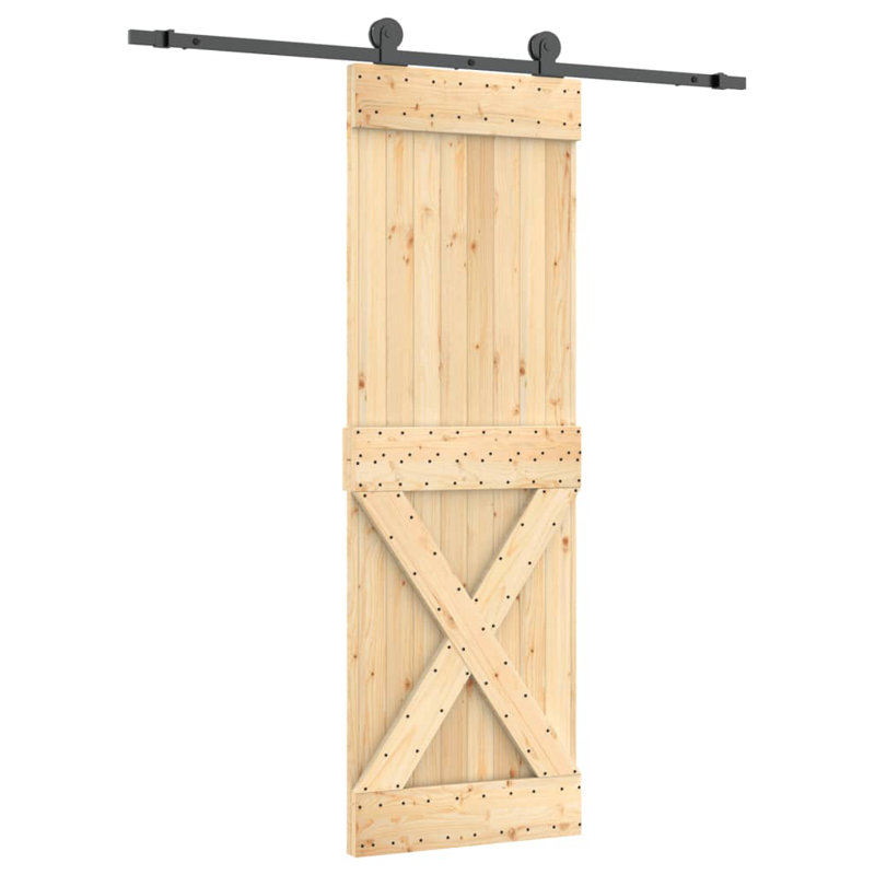 Porte coulissante avec quincaillerie Vidaxl, 27,6 po x 82,7 po