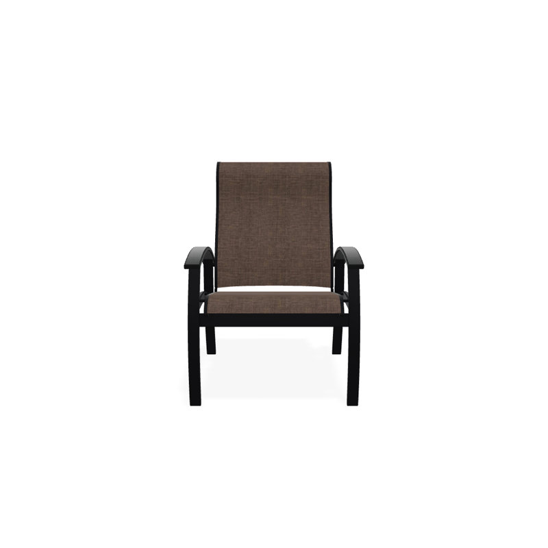 Chaise de patio Askar, Moka Sunbrella®, Graphite classique, Noir texturé