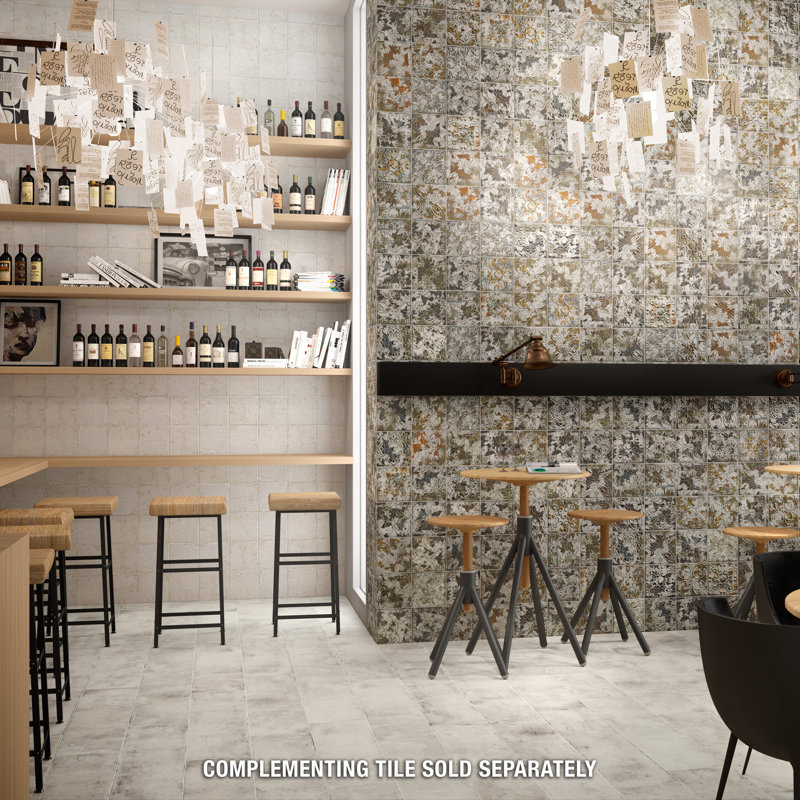 Aevum 8" x 8" Ceramic Metal Look Wall Tile