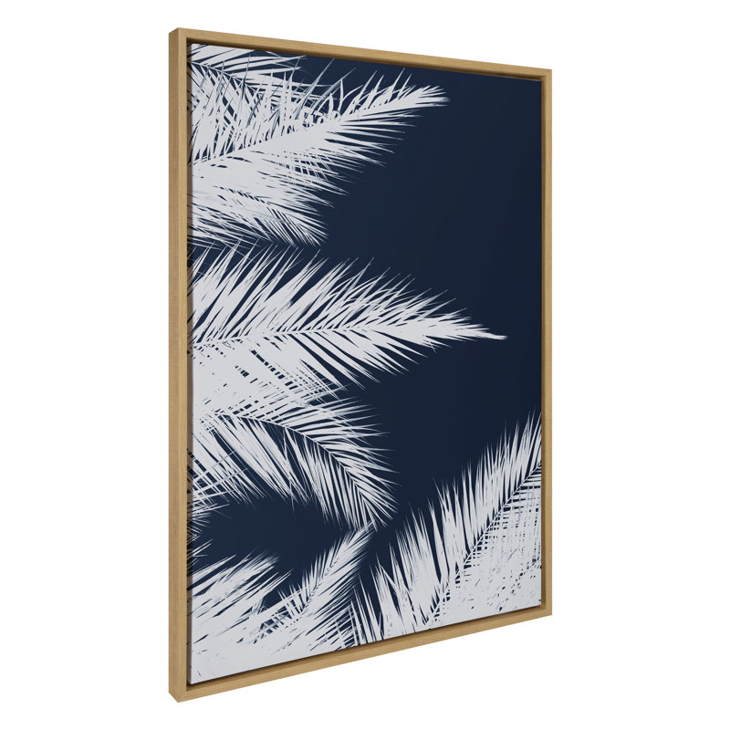 Impression sur toile encadrée, "Palm cyanorphe 1" par Alicia Bock