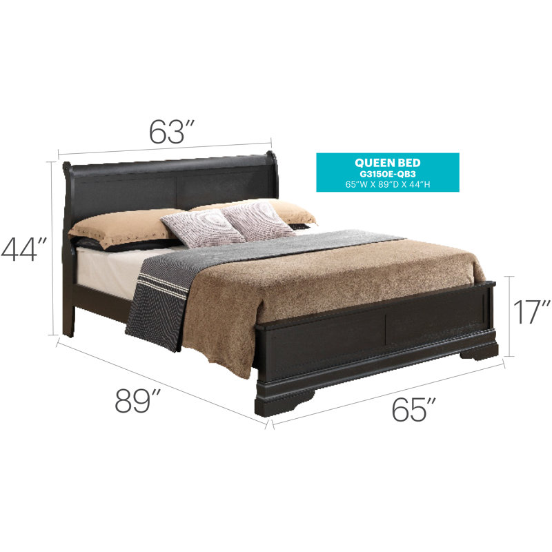 Citronelle Standard Bed, Queen, Charcoal