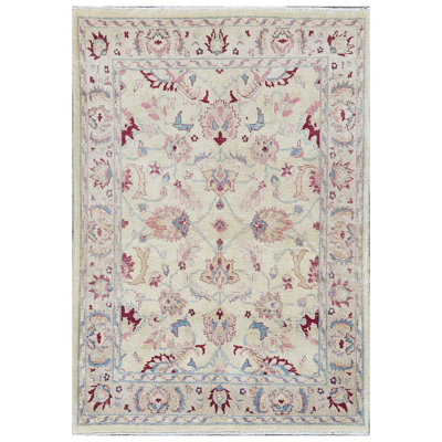 Hand-Knotted High-Quality Beige Area Rug