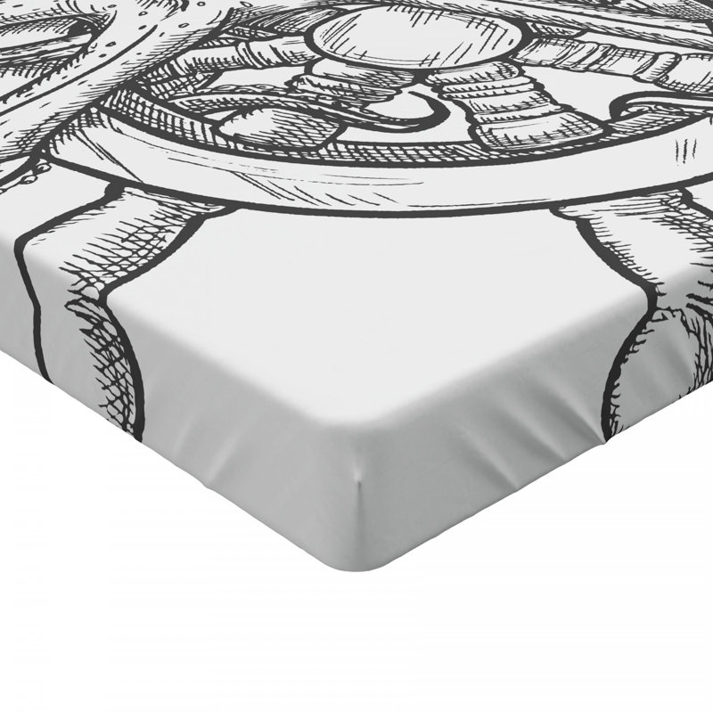 Octopus Microfiber Patterned Fitted Sheet, Twin Fitted Sheet