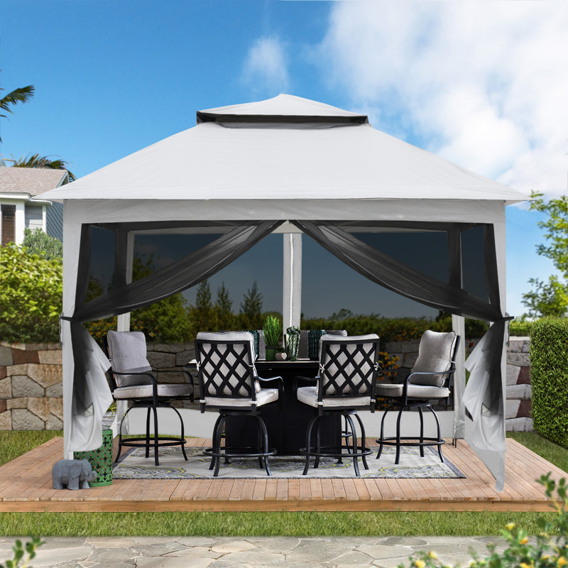 Athelene 3m x 3m Metal Pop Up Gazebo, White