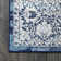 Modern Persian Vintage Medallion Navy/Light Gray Rug