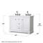 Meuble-lavabo double autoportant 48 po avec plateau Avery-98210847-98210848-98210851