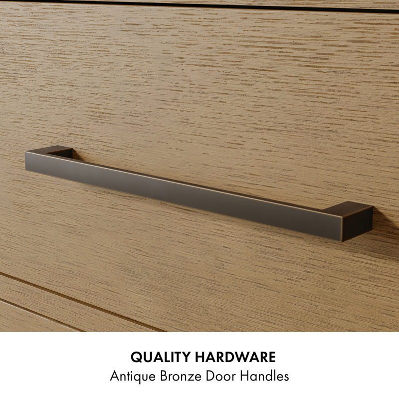 Alsup 42'' W Single Vanity, Wire Brushed Oak